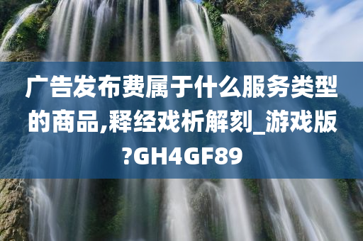 广告发布费属于什么服务类型的商品,释经戏析解刻_游戏版?GH4GF89