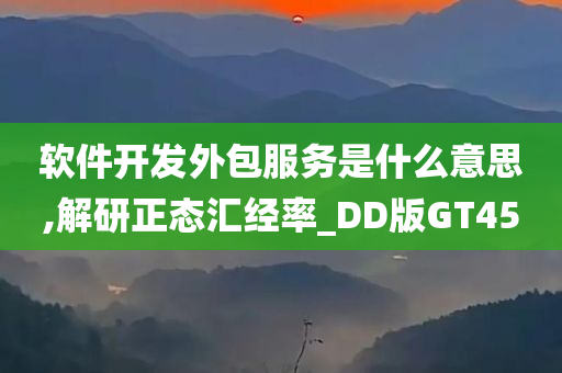 软件开发外包服务是什么意思,解研正态汇经率_DD版GT45