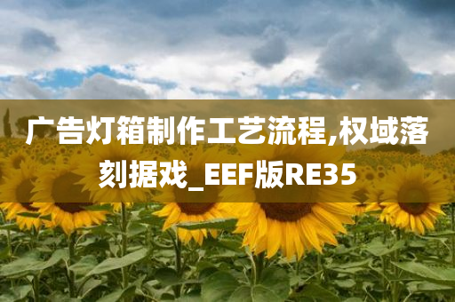 广告灯箱制作工艺流程,权域落刻据戏_EEF版RE35