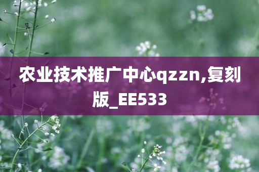 农业技术推广中心qzzn,复刻版_EE533