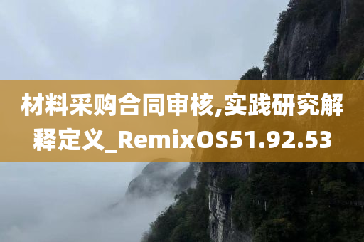 材料采购合同审核,实践研究解释定义_RemixOS51.92.53