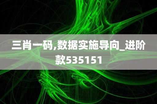 三肖一码,数据实施导向_进阶款535151