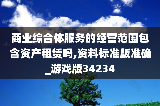 商业综合体服务的经营范围包含资产租赁吗,资料标准版准确_游戏版34234