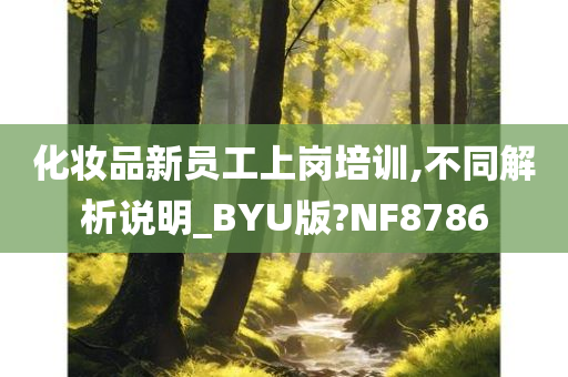 化妆品新员工上岗培训,不同解析说明_BYU版?NF8786