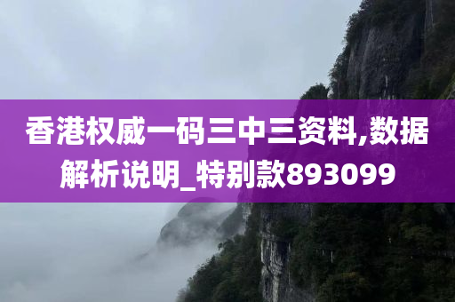 香港权威一码三中三资料,数据解析说明_特别款893099