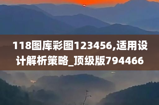 118图库彩图123456,适用设计解析策略_顶级版794466