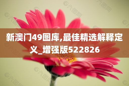 新澳门49图库,最佳精选解释定义_增强版522826