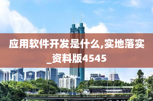 应用软件开发是什么,实地落实_资料版4545