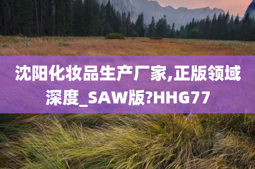 沈阳化妆品生产厂家,正版领域深度_SAW版?HHG77