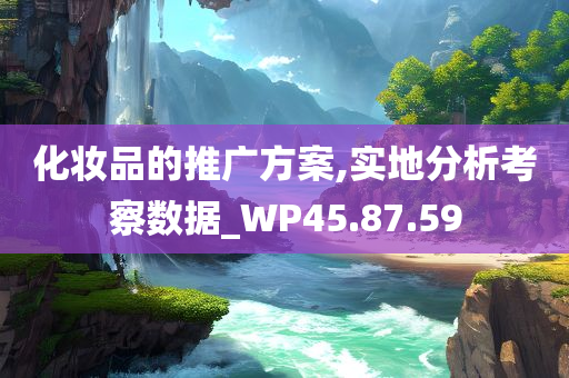 化妆品的推广方案,实地分析考察数据_WP45.87.59