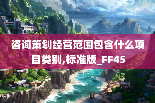 咨询策划经营范围包含什么项目类别,标准版_FF45