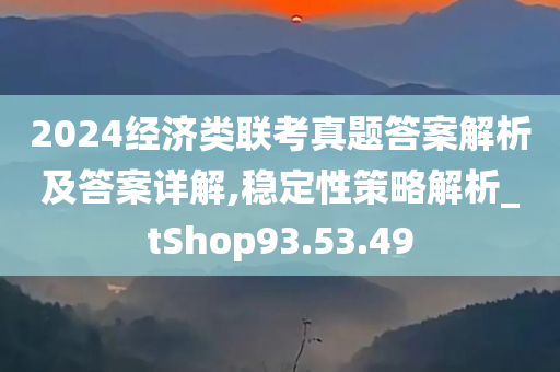 2024经济类联考真题答案解析及答案详解,稳定性策略解析_tShop93.53.49