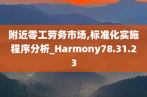 附近零工劳务市场,标准化实施程序分析_Harmony78.31.23