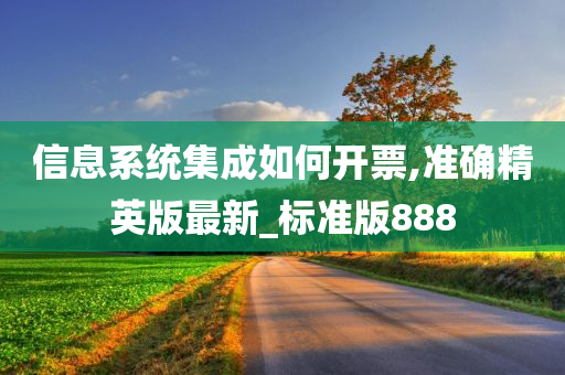 信息系统集成如何开票,准确精英版最新_标准版888