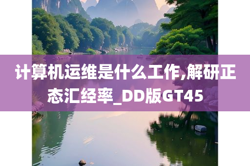 计算机运维是什么工作,解研正态汇经率_DD版GT45