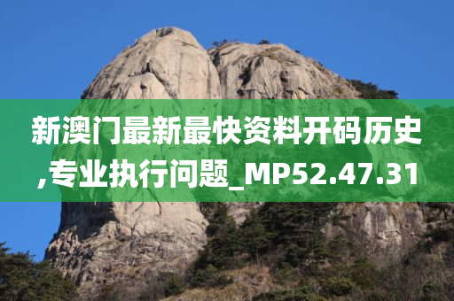 新澳门最新最快资料开码历史,专业执行问题_MP52.47.31