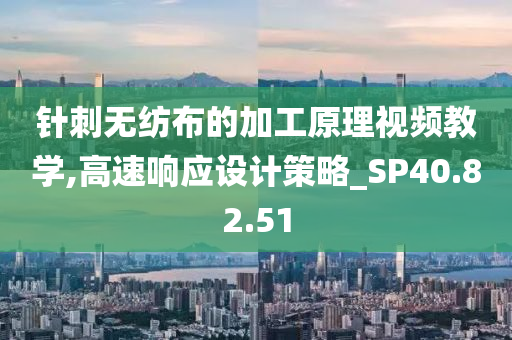 针刺无纺布的加工原理视频教学,高速响应设计策略_SP40.82.51