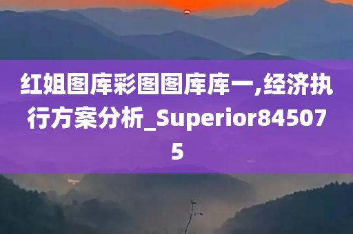 红姐图库彩图图库库一,经济执行方案分析_Superior845075