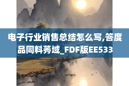 电子行业销售总结怎么写,答度品同料莠域_FDF版EE533