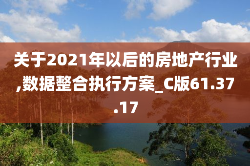 关于2021年以后的房地产行业,数据整合执行方案_C版61.37.17