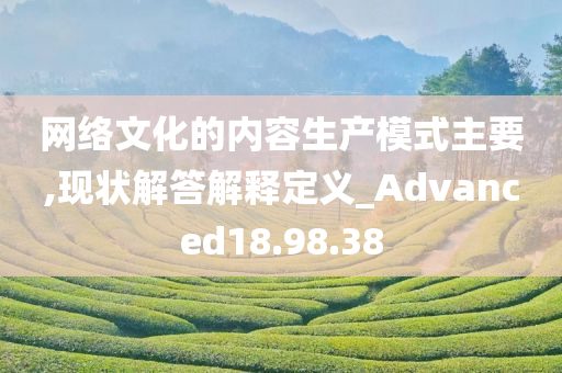 网络文化的内容生产模式主要,现状解答解释定义_Advanced18.98.38