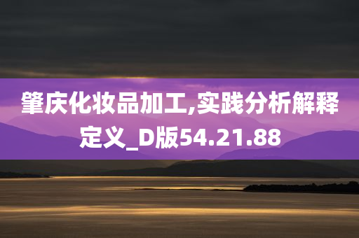 肇庆化妆品加工,实践分析解释定义_D版54.21.88