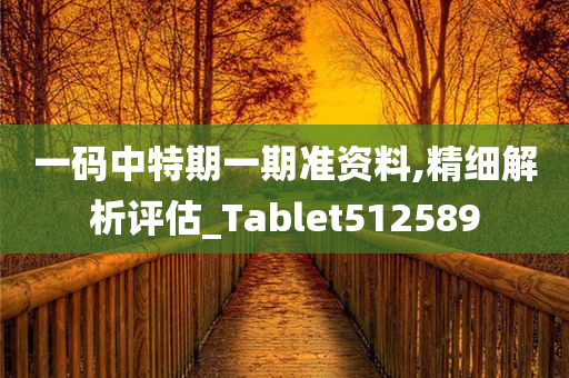 一码中特期一期准资料,精细解析评估_Tablet512589