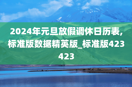 2024年元旦放假调休日历表,标准版数据精英版_标准版423423