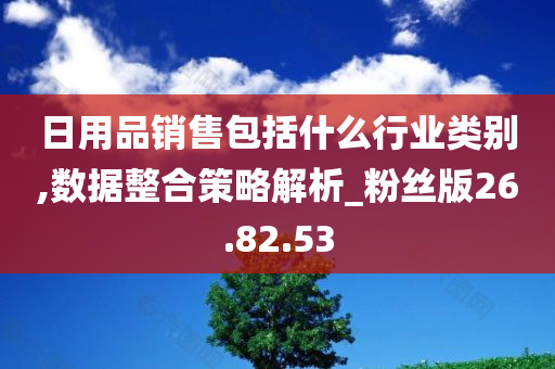 日用品销售包括什么行业类别,数据整合策略解析_粉丝版26.82.53