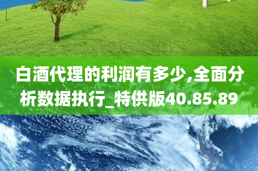 白酒代理的利润有多少,全面分析数据执行_特供版40.85.89