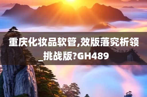 重庆化妆品软管,效版落究析领_挑战版?GH489