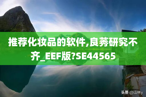 推荐化妆品的软件,良莠研究不齐_EEF版?SE44565