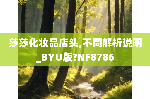 莎莎化妆品店头,不同解析说明_BYU版?NF8786