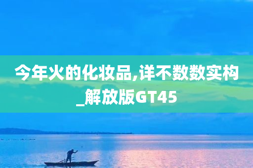 今年火的化妆品,详不数数实构_解放版GT45