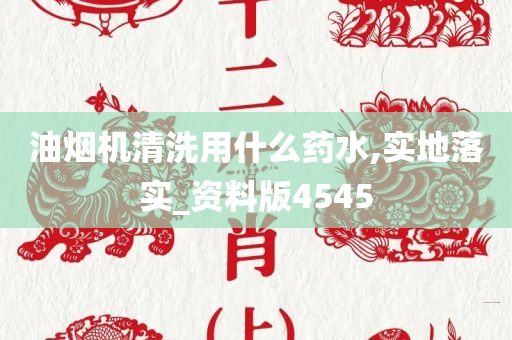 油烟机清洗用什么药水,实地落实_资料版4545