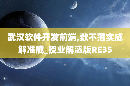 武汉软件开发前端,数不落实威解准威_授业解惑版RE35