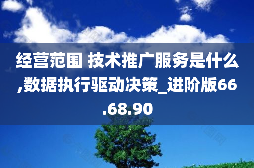 经营范围 技术推广服务是什么,数据执行驱动决策_进阶版66.68.90