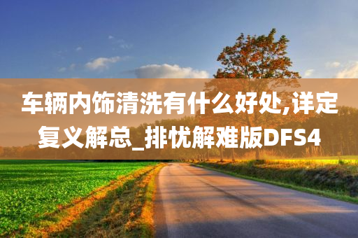 车辆内饰清洗有什么好处,详定复义解总_排忧解难版DFS4