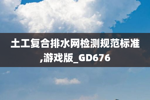 土工复合排水网检测规范标准,游戏版_GD676