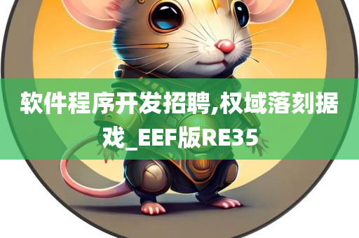 软件程序开发招聘,权域落刻据戏_EEF版RE35