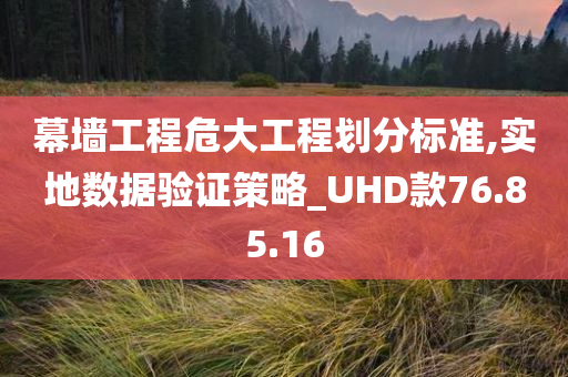 幕墙工程危大工程划分标准,实地数据验证策略_UHD款76.85.16