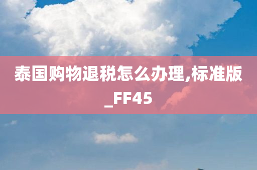 泰国购物退税怎么办理,标准版_FF45