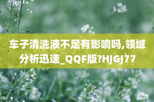 车子清洗液不足有影响吗,领域分析迅速_QQF版?HJGJ77