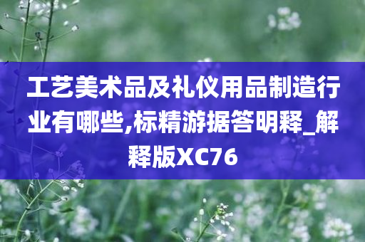 工艺美术品及礼仪用品制造行业有哪些,标精游据答明释_解释版XC76