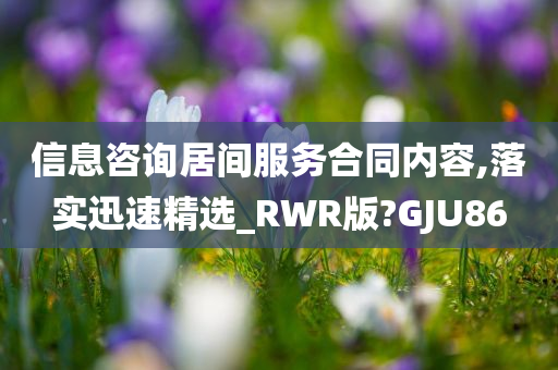 信息咨询居间服务合同内容,落实迅速精选_RWR版?GJU86