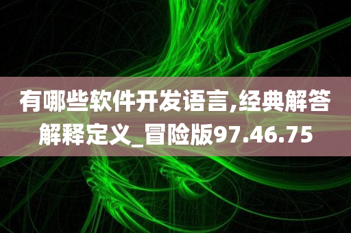 有哪些软件开发语言,经典解答解释定义_冒险版97.46.75