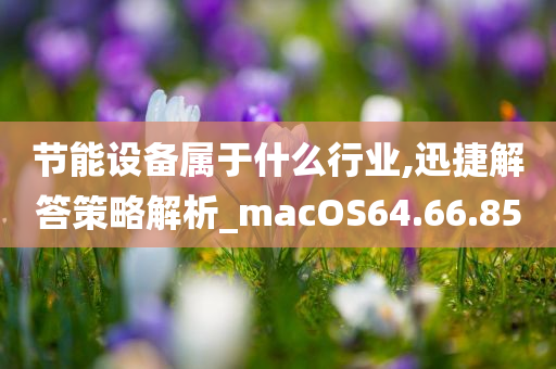 节能设备属于什么行业,迅捷解答策略解析_macOS64.66.85