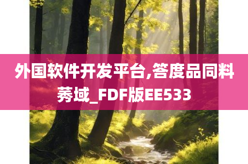 外国软件开发平台,答度品同料莠域_FDF版EE533