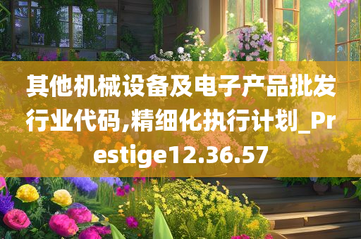 其他机械设备及电子产品批发行业代码,精细化执行计划_Prestige12.36.57