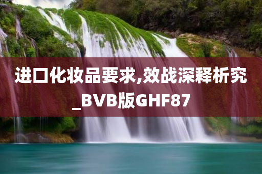 进口化妆品要求,效战深释析究_BVB版GHF87